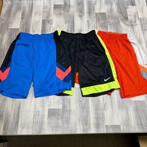 ✅Mens M Nike Dri-Fit Athletic Shorts Lot of 3 Multi-Color Breathable Lightweight